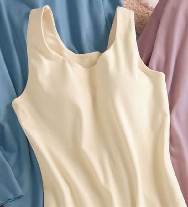 「【３色組】ぬくぬく！なめらかカップ付インナー（ブラトップ・カップ付きインナー）」｜詳細画像