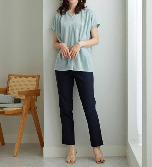 BELLUNA（ベルーナ）の「＜ベルクリーン＞抗菌防臭冷感ストレッチ美脚パンツ（フルレングスパンツ）」｜詳細画像