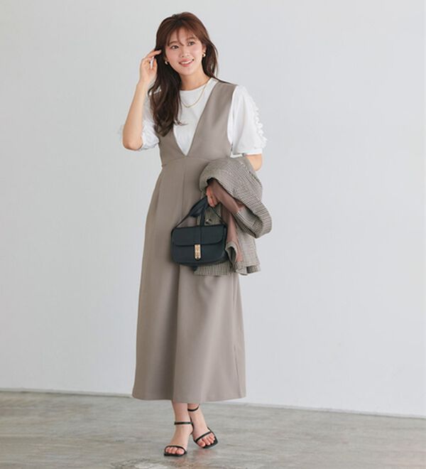 Pierrot（ピエロ）の「ウエストマークジャンパースカート（ジャンパースカート）」｜詳細画像