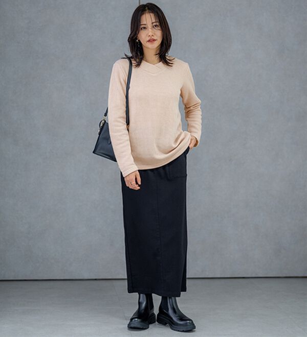 BELLUNA（ベルーナ）の「【静電気防止】ニットが苦手な方にも優しいプルオーバー（カットソー）」｜詳細画像