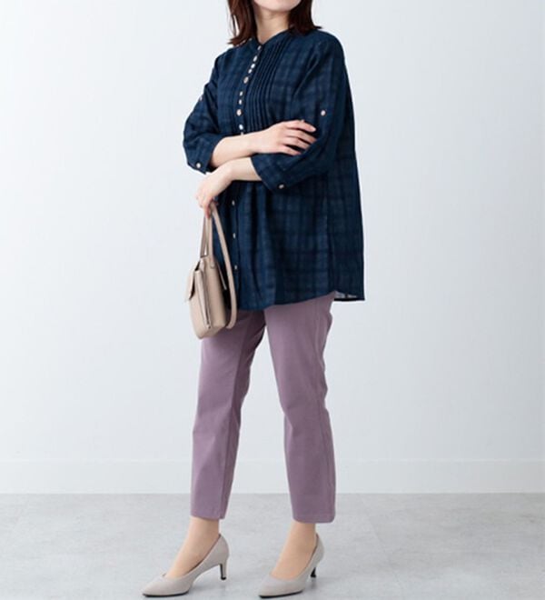 BELLUNA（ベルーナ）の「ダブルガーゼ素材オーバーブラウス（ブラウス）」｜詳細画像