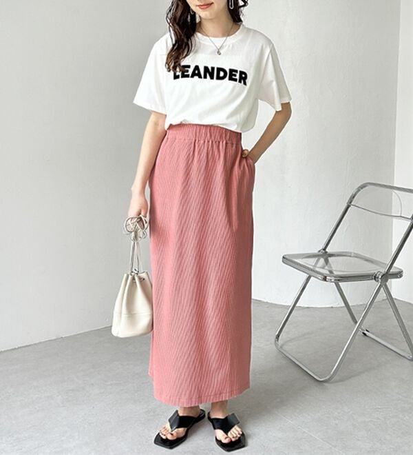 GeeRA（ジーラ）の「【着回し力◎】楽ちんすっきり見え！リブロングスカート（ロングスカート）」｜詳細画像