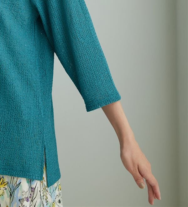 BELLUNA（ベルーナ）の「メッシュ素材トッパーカーディガン（ニットカーディガン）」｜詳細画像