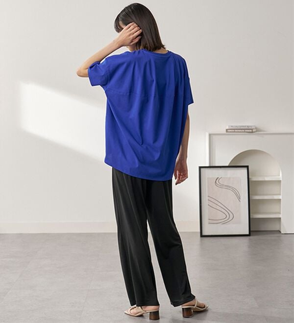 BELLUNA（ベルーナ）の「シュッと体型カバー！コクーンTシャツ（カットソー）」｜詳細画像