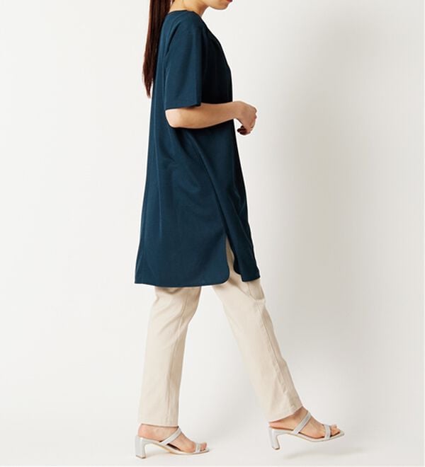 BELLUNA（ベルーナ）の「【接触冷感】かのこ素材タックデザインチュニックワンピース（その他ワンピース）」｜詳細画像