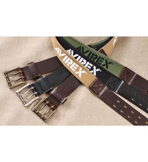 「＜アヴィレックス＞ダブルピンコンビベルト（メンズベルト）」｜詳細画像