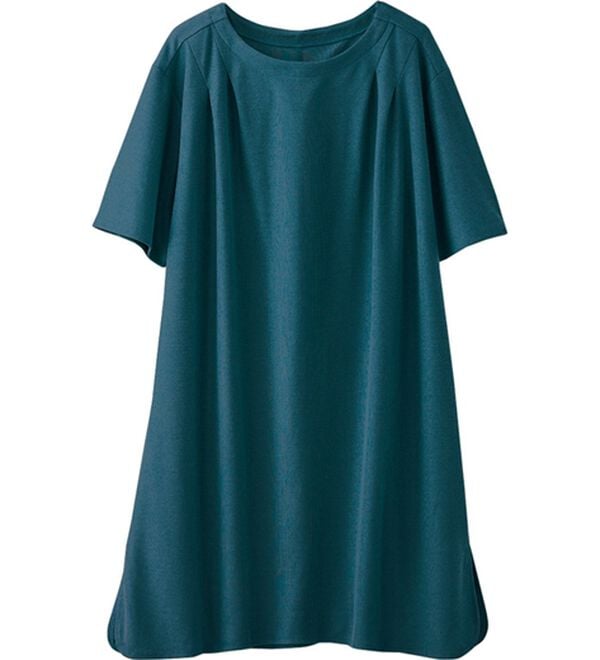 BELLUNA（ベルーナ）の「【接触冷感】かのこ素材タックデザインチュニックワンピース（その他ワンピース）」｜詳細画像