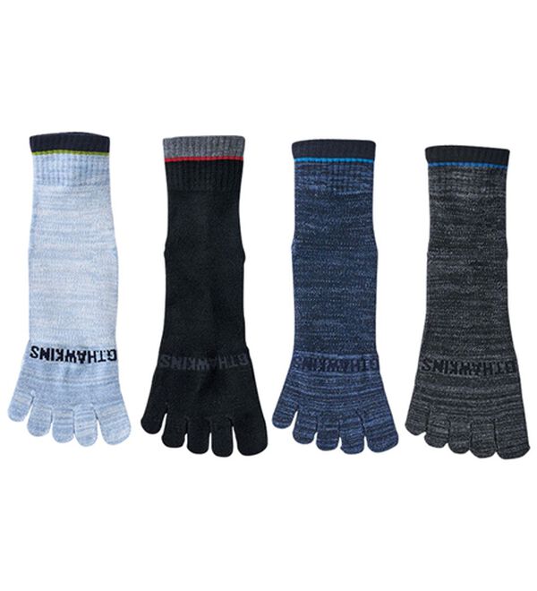 「【５足組】＜Ｇ．Ｔ．ホーキンス＞タフ設計５本指ソックス（メンズ靴下・タイツ）」｜詳細画像