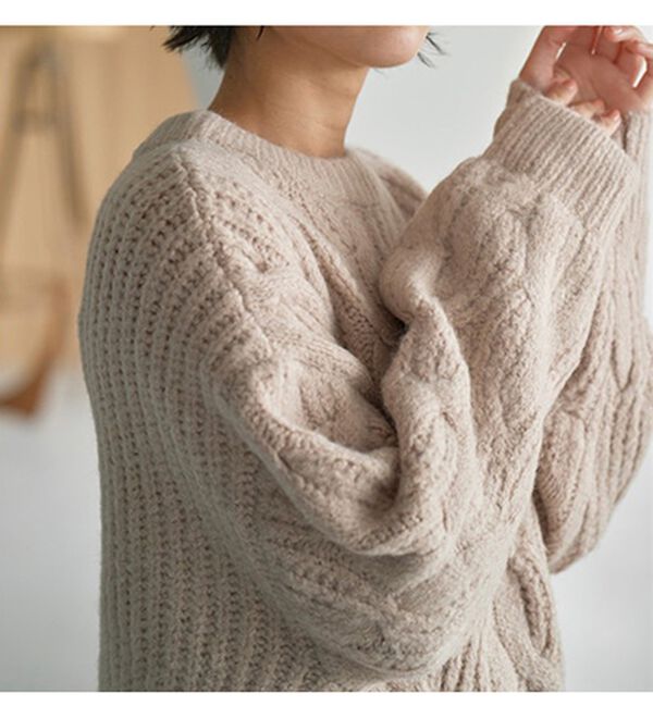 RANAN（ラナン）の「ビッグケーブル短丈ニット（ニット・セーター）」｜詳細画像