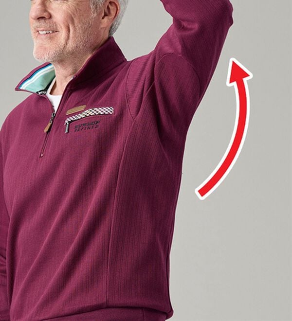 「＜ダンロップ・リファインド＞アクティブハーフジップトレーナー（メンズトレーナー）」｜詳細画像