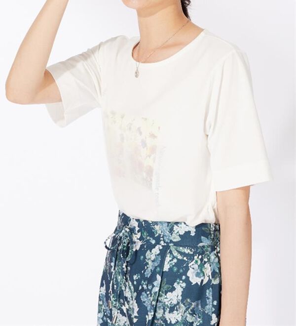 BELLUNA（ベルーナ）の「〈日比谷花壇〉シフォン重ねプルオーバー（カットソー）」｜詳細画像