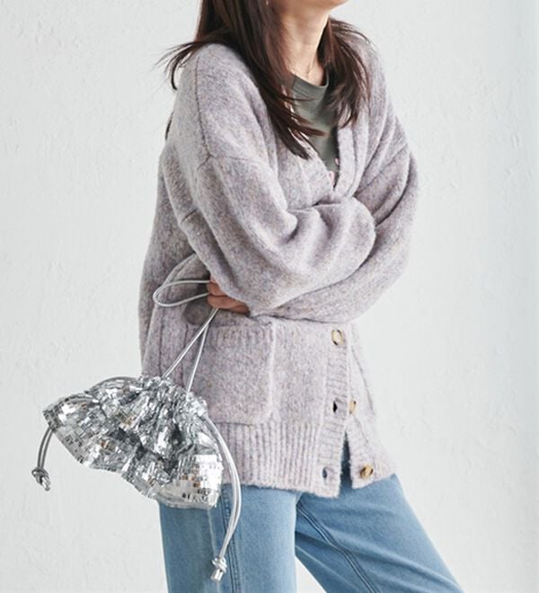 RANAN（ラナン）の「カラーオーバーカーディガン（ニットカーディガン）」｜詳細画像