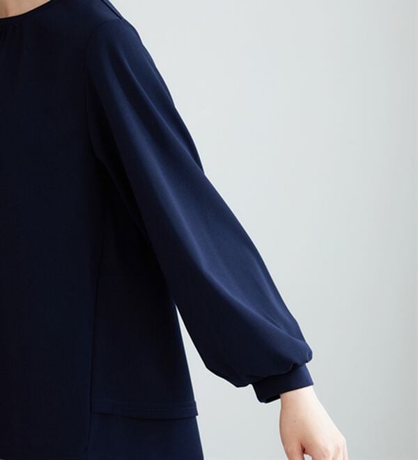 BELLUNA（ベルーナ）の「【再入荷】ボリューム袖美人顔バックフレアーＴブラウス（ブラウス）」｜詳細画像