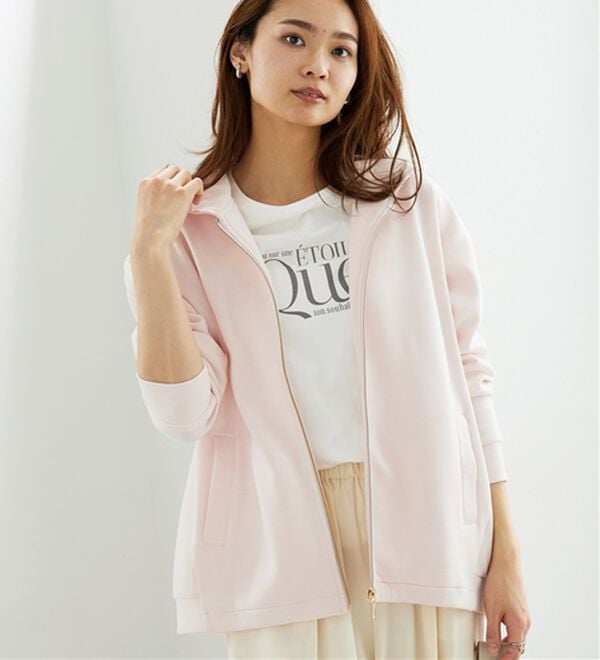 BELLUNA（ベルーナ）の「【快適Ｌａｂ．】とろみ素材裾タックパーカー（パーカー）」｜詳細画像