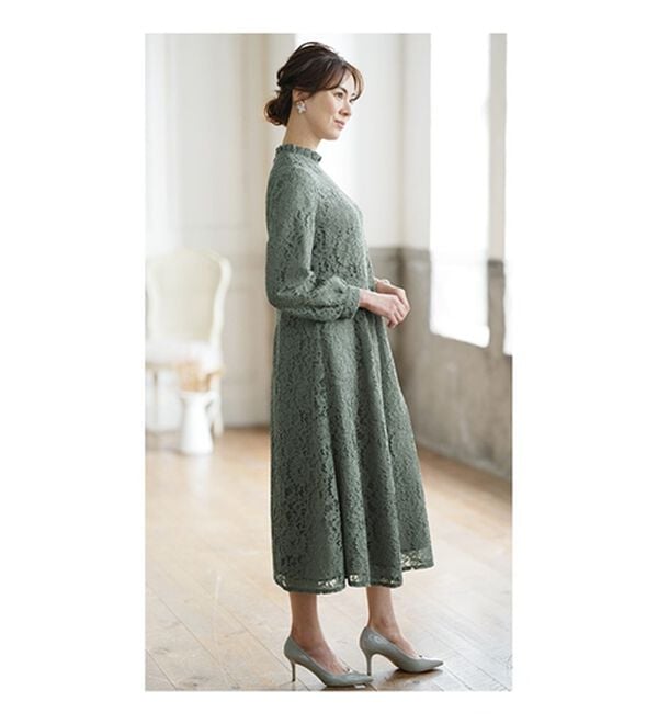 BELLUNA（ベルーナ）の「フリルデザイン総レースワンピース（その他ワンピース）」｜詳細画像