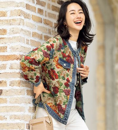 ルフラン（ルフラン）の「デニム切替えゴブランジャケット（その他ジャケット）」