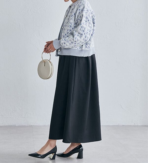 RANAN（ラナン）の「花柄モールジャカードカーデ（ニットカーディガン）」｜詳細画像