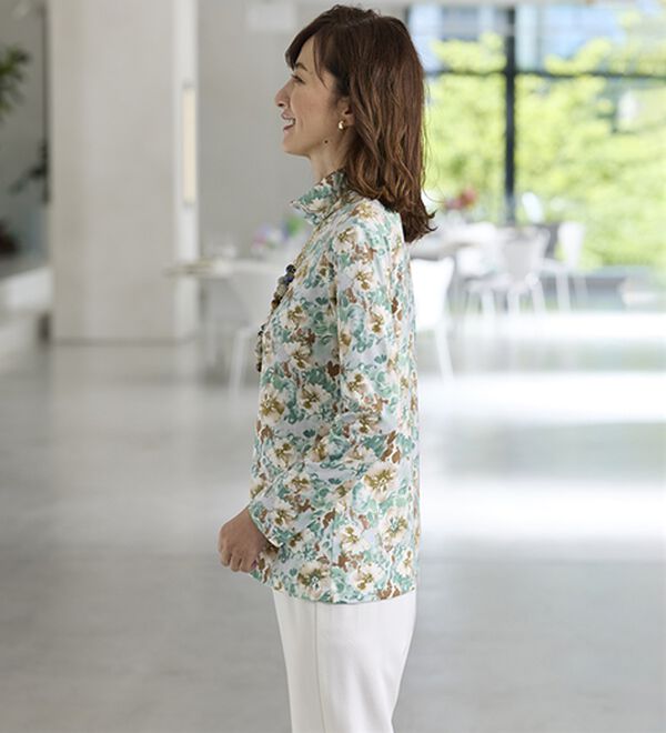 BELLUNA（ベルーナ）の「テンセル（ＴＭ）繊維・コットンプリントプルオーバー（カットソー）」｜詳細画像