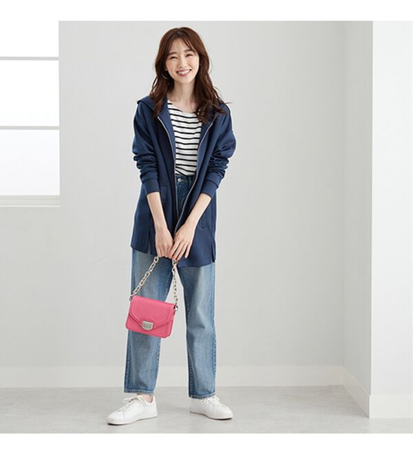 BELLUNA（ベルーナ）の「フードデザインとろみ素材ジップアップパーカー（パーカー）」｜詳細画像