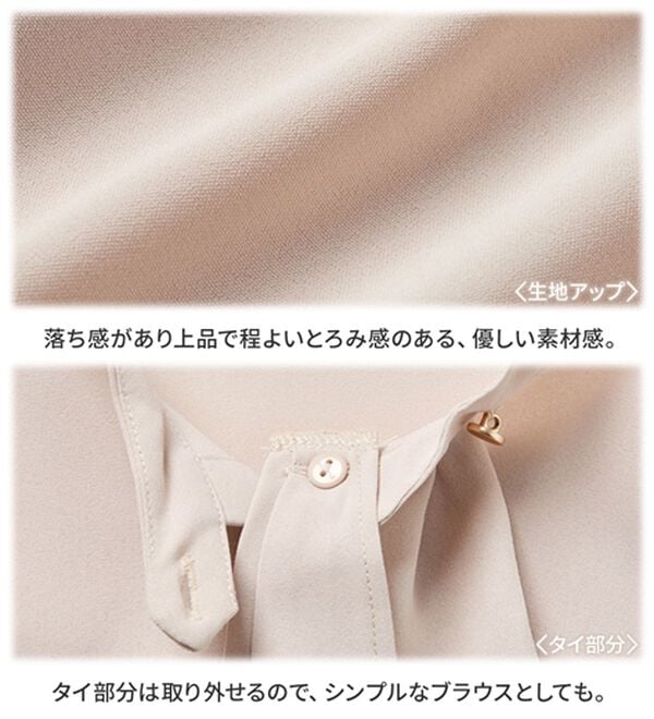 GeeRA（ジーラ）の「２ＷＡＹドレープスカーフタイブラウス（ブラウス）」｜詳細画像