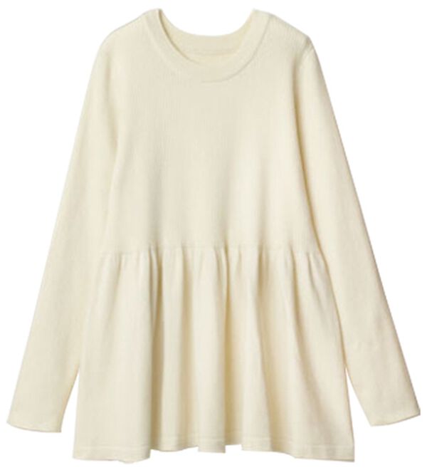 RANAN（ラナン）の「リブ切替ペプラムニット（ニット・セーター）」｜詳細画像