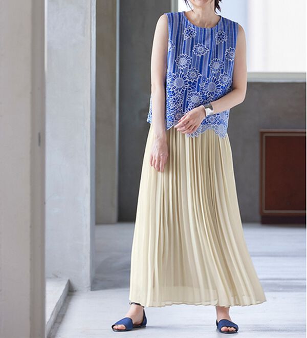 RANAN（ラナン）の「プリーツロングスカート（ロングスカート）」｜詳細画像