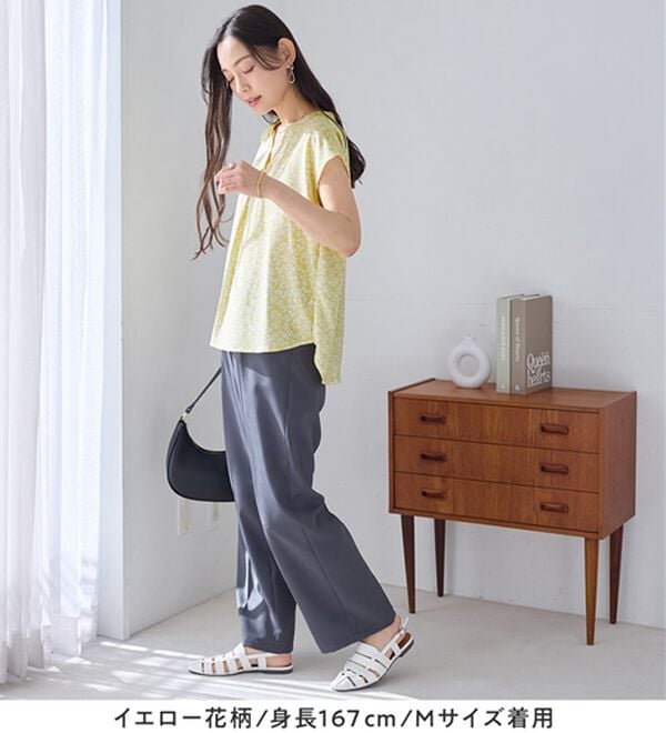 Viola e Viola（ヴィオラ エ ヴィオラ）の「さらさらＥＡＳＹスキッパーフレンチスリーブブラウス（ブラウス）」｜詳細画像