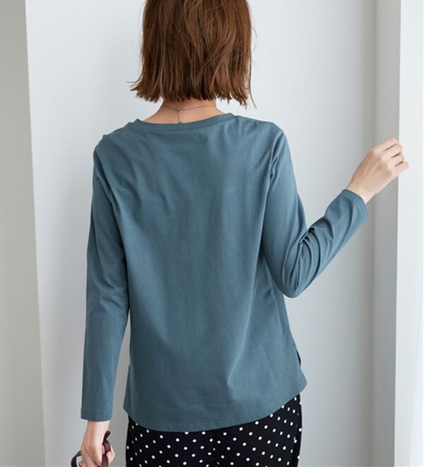 BELLUNA（ベルーナ）の「綿１００％大人顔サマ見えプルオーバー（カットソー）」｜詳細画像