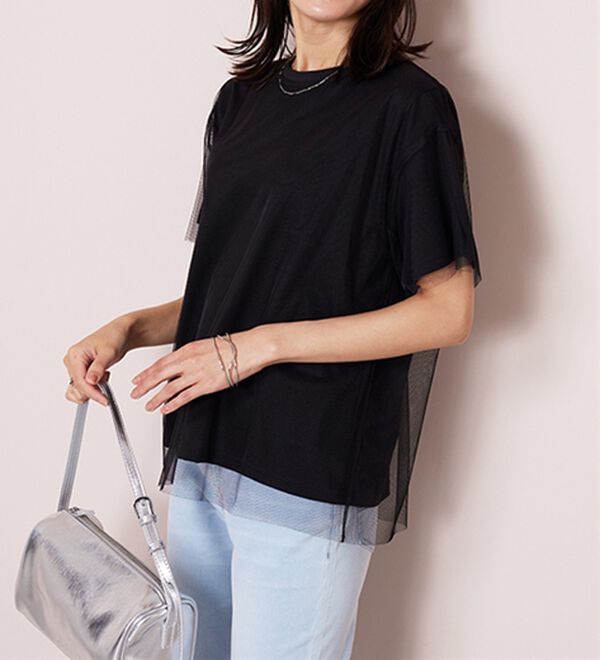 BELLUNA（ベルーナ）の「【Ｌａｇｒｉｌｕａ】総チュール重ねプルオーバー（カットソー）」｜詳細画像