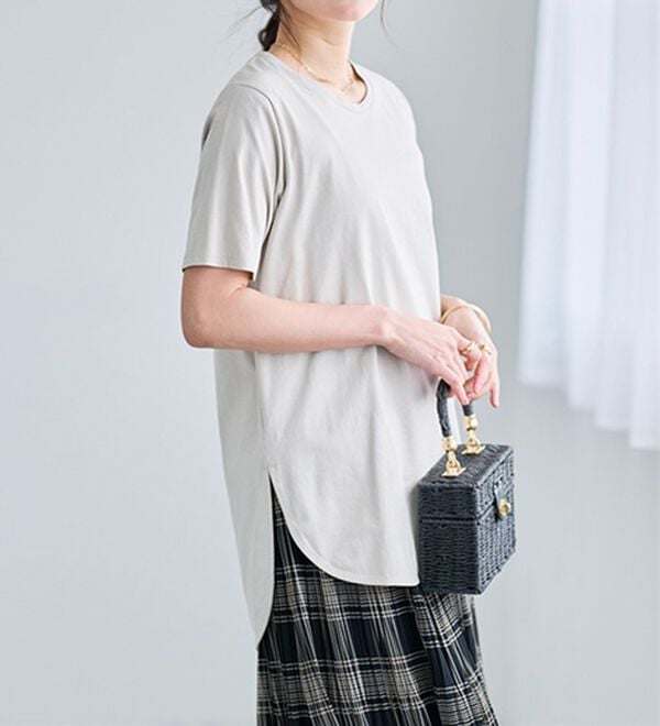 RANAN（ラナン）の「＜ＢＣ＞綿１００％ひんやりラウンドヘムプルオーバー（カットソー）」｜詳細画像