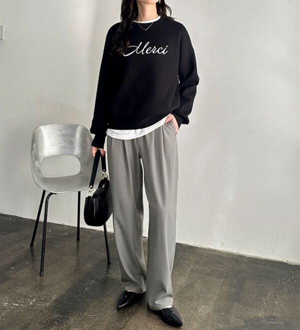 GeeRA（ジーラ）の「【再入荷】オンオフ着られる！カーブパンツ（フルレングスパンツ）」｜詳細画像