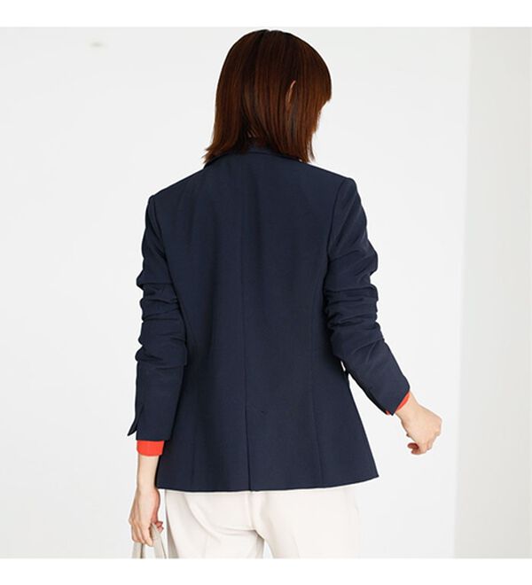 GeeRA（ジーラ）の「【ジャケット+2ボトム】洗えるストレッチ！ジャケット＆ブラウス＆パンツ＆スカートスーツセット（パンツスーツ）」｜詳細画像