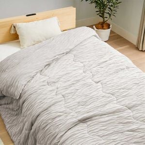 iellio（イエリオ）の「ふんわりとろける布団カバーにもなる肌掛布団（肌掛布団・タオルケット）」｜グレー