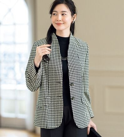 ルフラン（ルフラン）の「シルクノイル混デザイン衿ジャケット＜クイレス＞（その他ジャケット）」