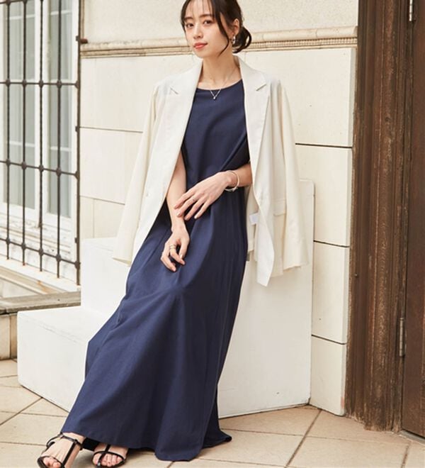 RANAN（ラナン）の「綿１００％フレアーロングワンピース（ロングワンピース）」｜詳細画像