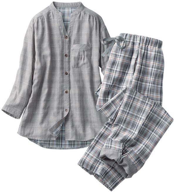 LAVIENNE（ラヴィエンヌ）の「【オーガニックコットン使用】綿１００％Ｗガーゼのルームパジャマ（パジャマ・ルームウェア）」｜詳細画像