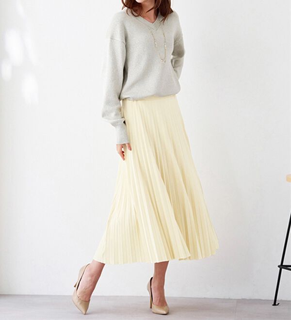 BELLUNA（ベルーナ）の「洗っても形が崩れにくい！プリーツスカート（ロングスカート）」｜詳細画像