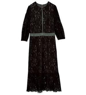 RANAN（ラナン）の「配色デザインレースワンピース（その他ワンピース）」｜ブラック