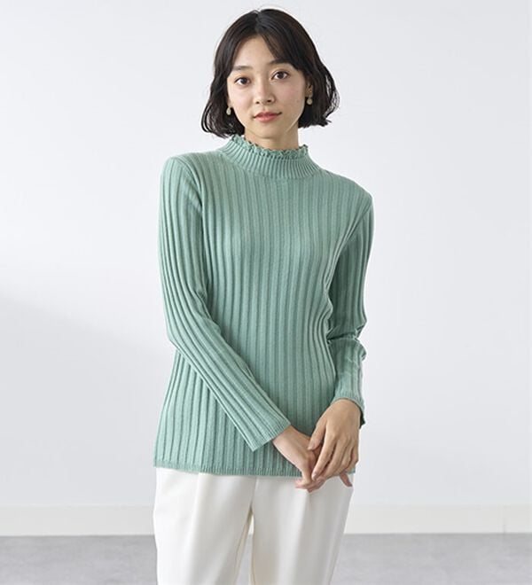 BELLUNA（ベルーナ）の「ウール入りウォッシャブルセーター（ニット・セーター）」｜詳細画像