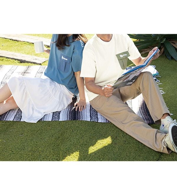 「＜モズ＞フラップポケット付綿１００％Ｔシャツ（メンズＴシャツ）」｜詳細画像