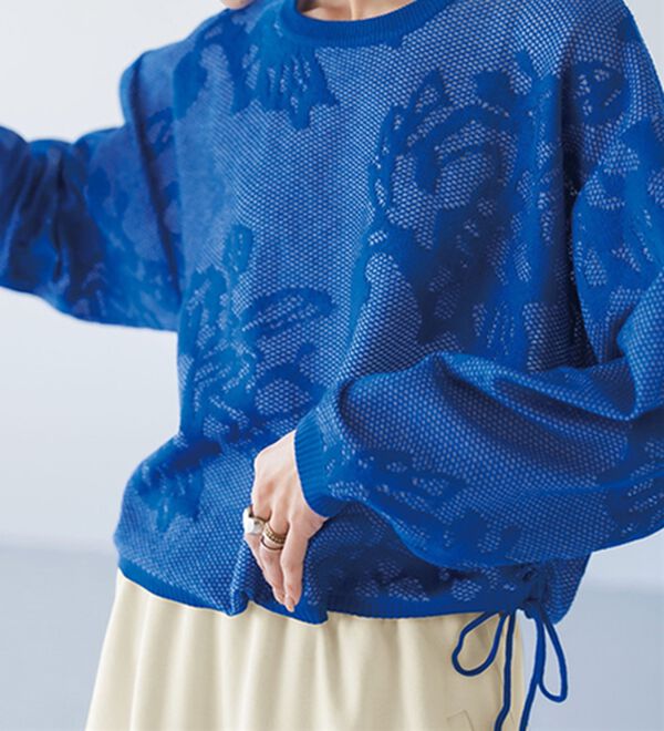 RANAN（ラナン）の「シアーフラワージャカードニットプルオーバー（ニット・セーター）」｜詳細画像