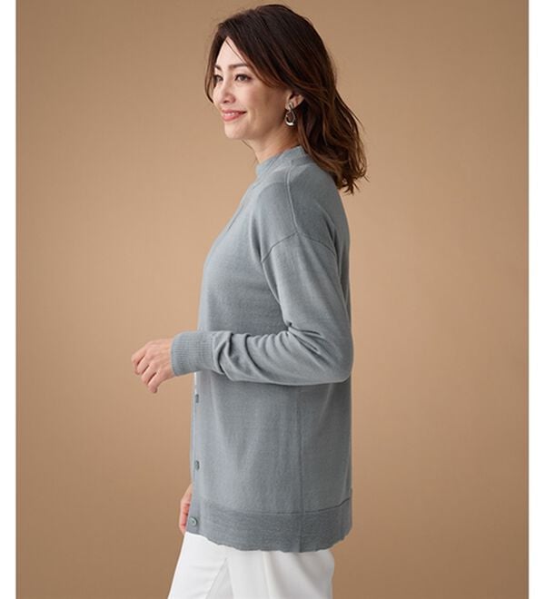 BELLUNA（ベルーナ）の「メリノウール１００％Ｖネックカーディガン（ニットカーディガン）」｜詳細画像