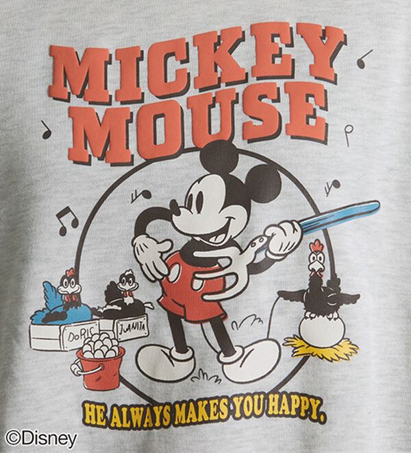 BELLUNA（ベルーナ）の「＜Ｄｉｓｎｅｙ＞【ミッキー】プリント裏毛ゆったりトレーナー（トレーナー・スウェット）」｜詳細画像