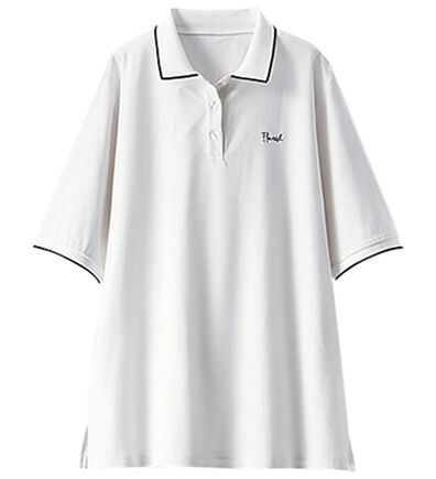 BELLUNA（ベルーナ）の「多機能付配色刺しゅうポロシャツ（カットソー）」