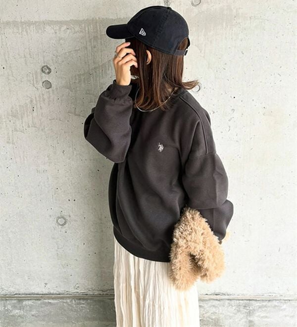 GeeRA（ジーラ）の「【U.S. POLO ASSN.】表ピーチ裏起毛スウェット（トレーナー・スウェット）」｜詳細画像
