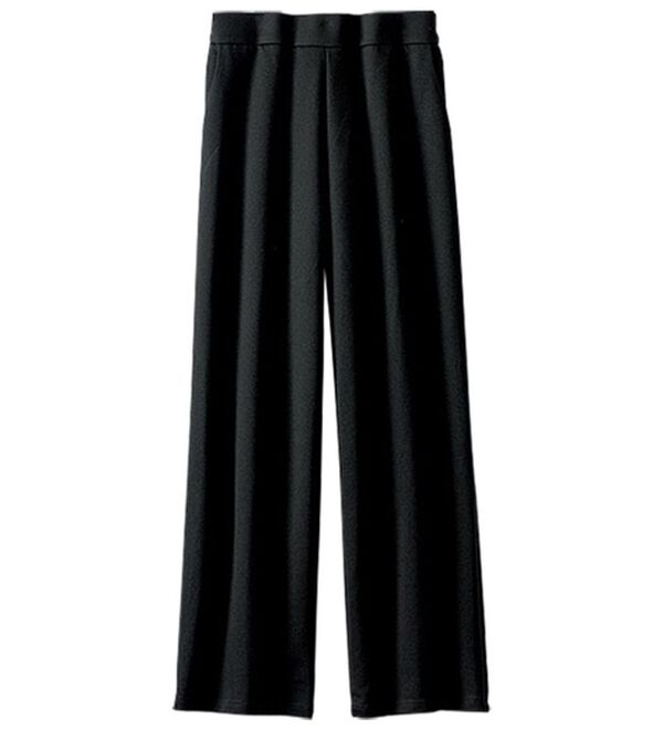 BELLUNA（ベルーナ）の「ぐんぐん伸びてラク！ジャカードワイドパンツ（ワイドパンツ・ガウチョ）」｜黒