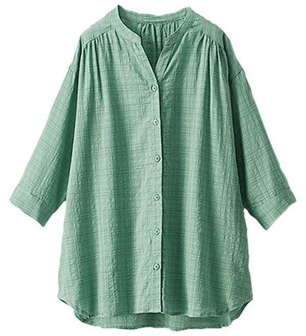 BELLUNA（ベルーナ）の「ふんわりシャドーチェック素材シャツ（シャツ）」｜詳細画像