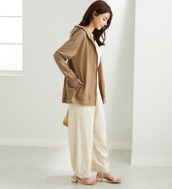 BELLUNA（ベルーナ）の「【接触冷感】絶対に焼けたくない！後プリーツＵＶパーカー（パーカー）」｜詳細画像