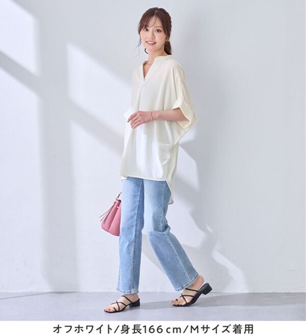 alotta（アロッタ）の「サイドタックゆるドルマンとろみブラウスチュニック（ブラウス）」｜詳細画像