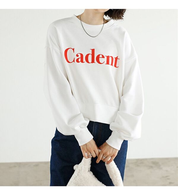 GeeRA（ジーラ）の「裏毛フロッキーロゴ短丈スウェット（トレーナー・スウェット）」｜詳細画像